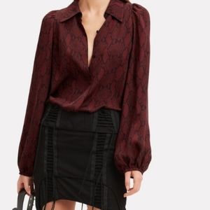 A.L.C Lori Snake Print Blouse